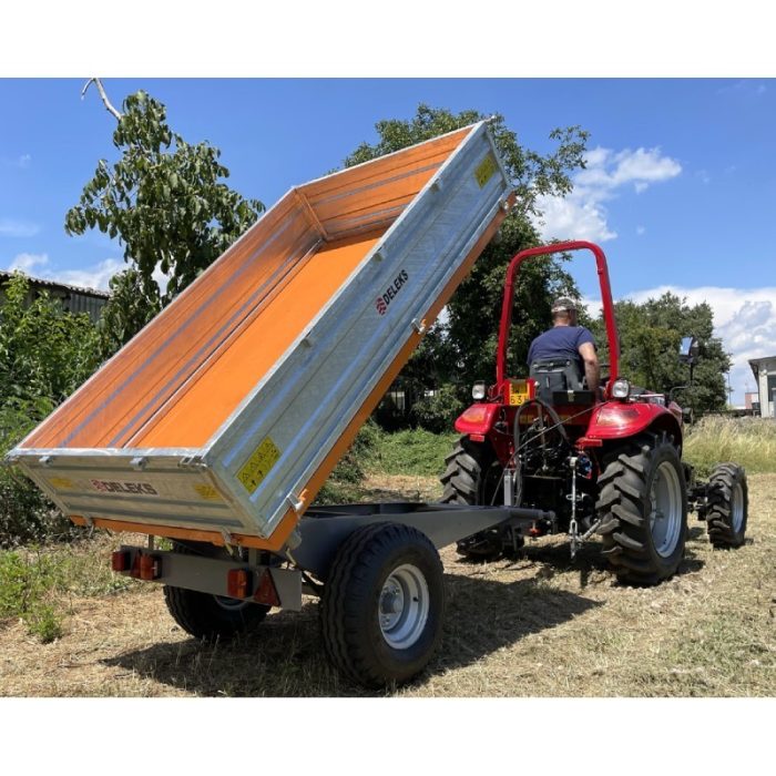 Remolque agricola PTO Deleks RM14-T3 con freno manual
