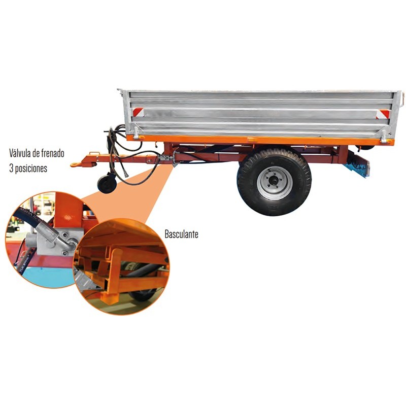 Remolque basculante homologado EuroCentauro Ibi 1500 – 2500 Kg